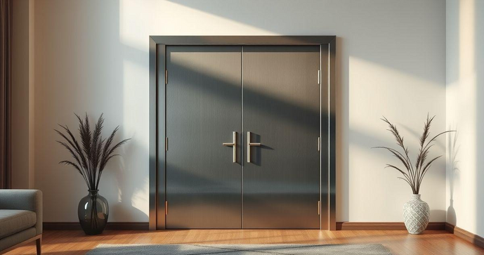 Portas de aço para sala: segurança e elegância