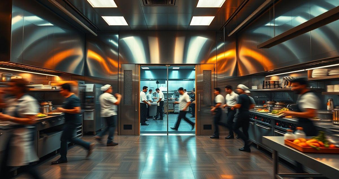 Porta vai e vem para cozinha industrial é a solução ideal para otimizar espaço e agilidade no seu negócio