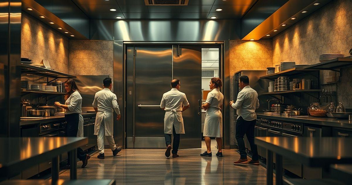 Porta vai e vem para cozinha industrial: eficiência e praticidade no seu espaço gastronômico