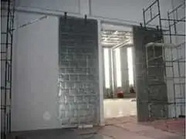 portas de correr embutidas dentro da parede